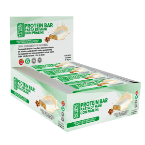 Protein Bar - Pasta de Maní con Praliné - Caja x 12 unidades